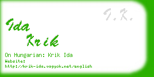 ida krik business card